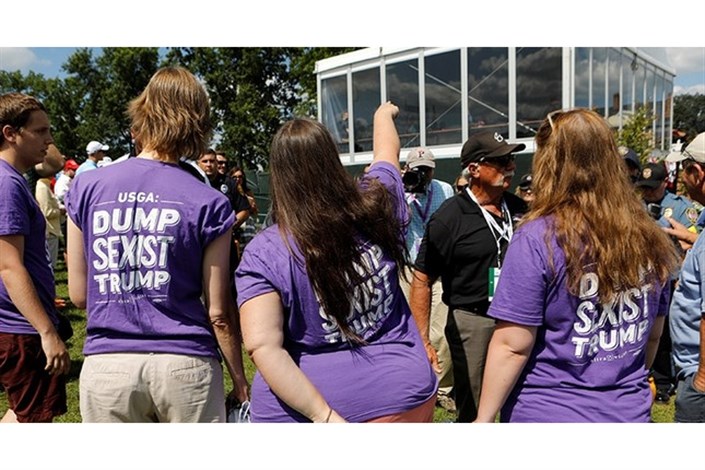 باشگاه گلف  ترامپ محل تظاهرات زنان علیه تبعیض جنسیتی رئیس جمهور آمریکا