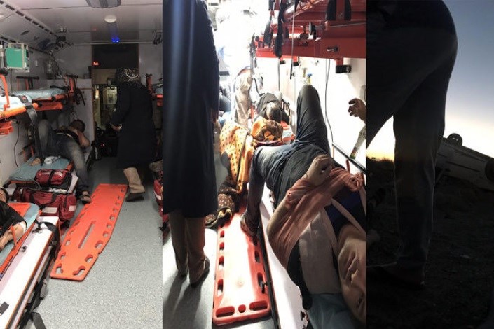 واژگونی  خودروی دبیر بین الملل ایسکانیوز /۵ مصدوم به بیمارستان منتقل شدند