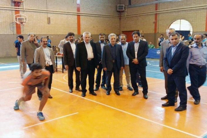 بازدید رئیس دانشگاه تهران از محل برگزاری مسابقات اولین المپیاد ملی ورزش همگانی دانشجویان