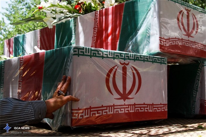  تشییع پیکرهای چهار شهید گمنام در اردبیل
