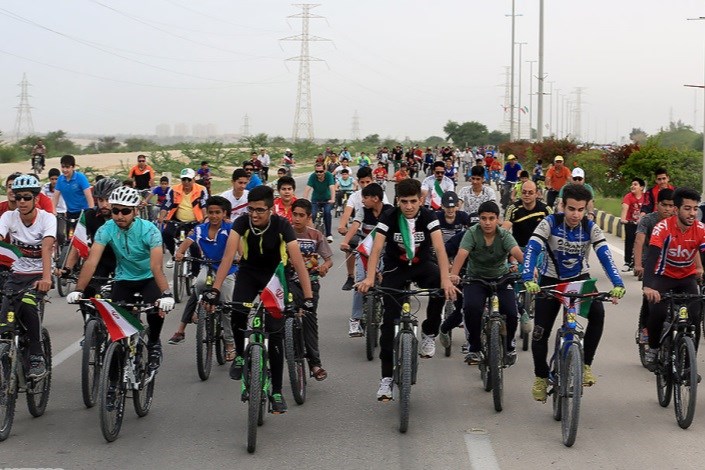 برگزاری مسابقه دوچرخه سواری در قلب پایتخت