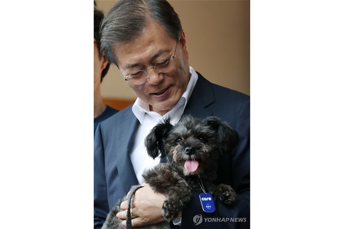اقدام رییس جمهور کره جنوبی برای جلوگیری از خورده شدن یک سگ !