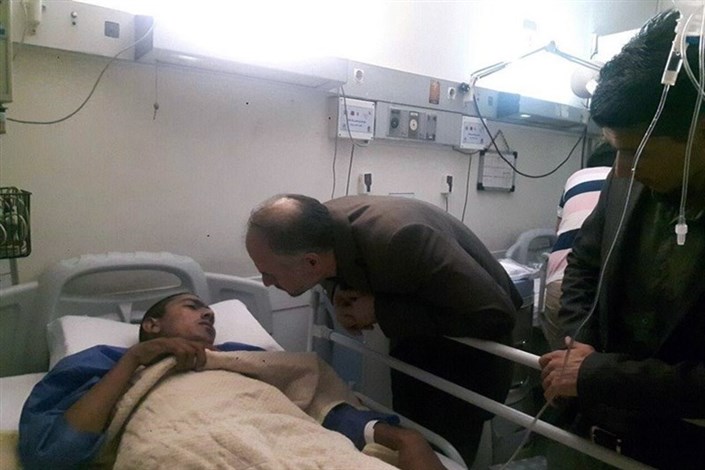 عیادت دادستان نظامی تهران از مجروحان حادثه تیراندازی کهریزک 