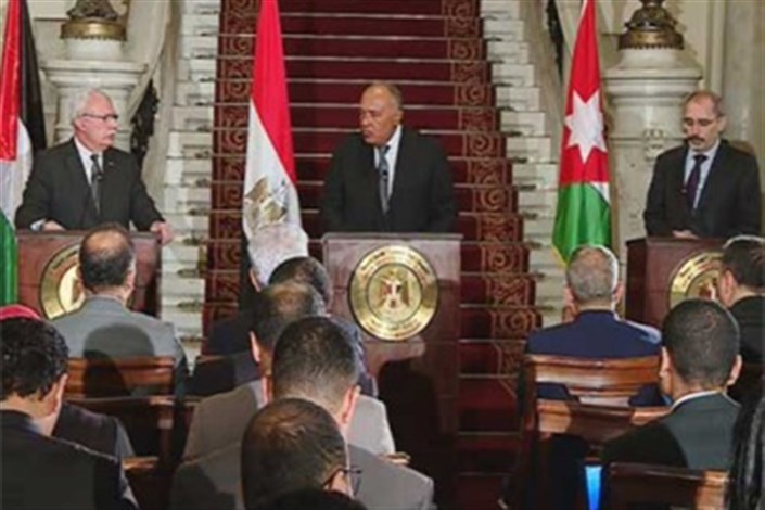 گفتگوی وزرای خارجه مصر، اردن و فلسطین در رابطه با نقش آمریکا در منطقه