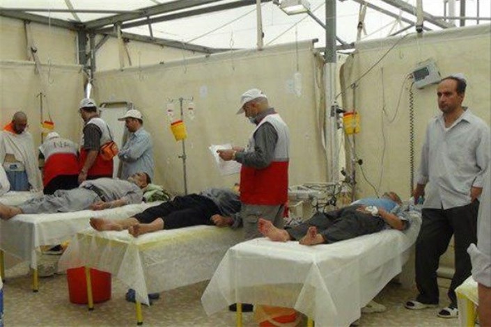  دیدار نماینده ولی فقیه از بیمارستان صحرایی جمیت هلال احمر 