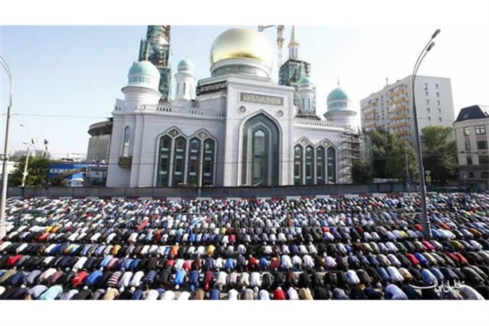 بیش از ۲۰۰ هزار مسلمان در جشن عید قربان در مسکو شرکت کردند