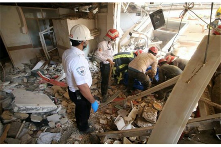 انفجار کپسول گاز در ساختمان کارگاه مددجویان بهزیستی در هفتکل خوزستان