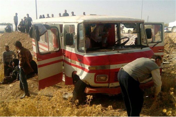 تصادف سرویس مدرسه اینبار در کرمان