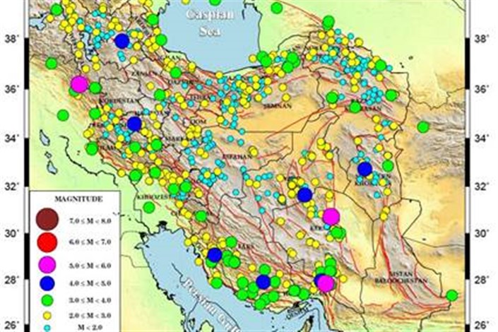 ثبت بیش از ۱۰۰۰ زمین‌لرزه در شهریور‌ماه ۱۳۹۶ توسط مرکز لرزه‌نگاری دانشگاه تهران