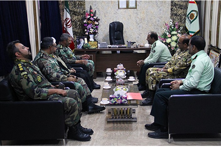 دیدار فرمانده تیپ 188 نزاجا با فرماندهان انتظامی سیستان و بلوچستان