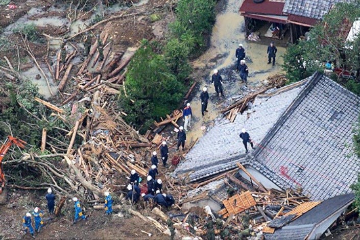 وقوع طوفان در  ژاپن /12نفر  کشته و زخمی شدند