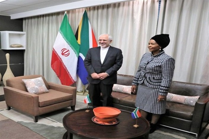 دیدار ظریف با وزیر همکاری های بین المللی آفریقای جنوبی 
