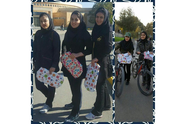 درخشش رکاب زنان دانشگاه آزاد اسلامی واحد خوی در همایش دوچرخه سواری 
