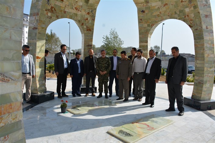 بازدید رئیس بنیاد حفظ آثار و نشر ارزش های دفاع مقدس از روند ساخت یادمان شهدای گمنام واحد بندرانزلی