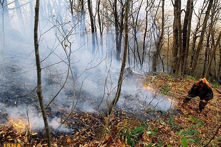 آتش‌سوزی در جنگل ابر شاهرود