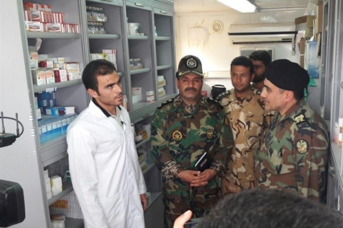 رئیس اداره بهداشت و درمان نزاجا از بیمارستان صحرایی ارتش در چذابه 