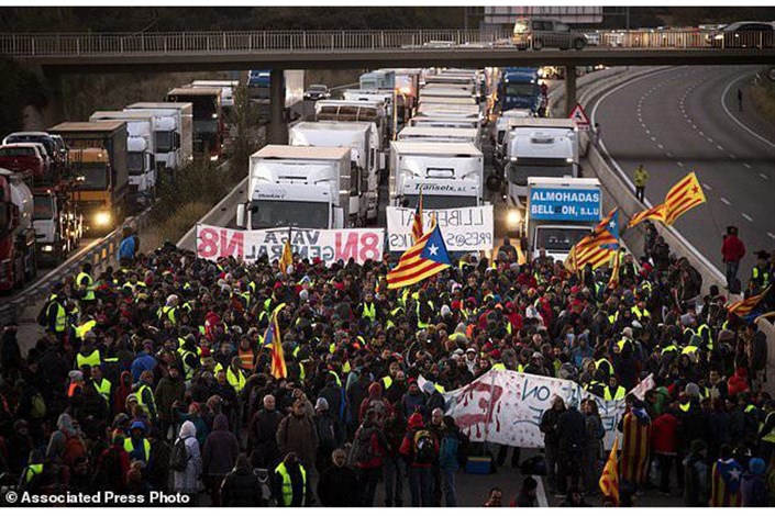 اعتصاب  سراسری در کاتالونیا 