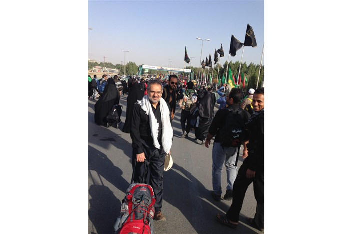 حضور دبیر کل کانون دانشگاهیان ایران اسلامی در پیاده روی اربعین / تصاویر