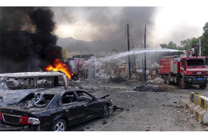 انفجار در ساختمان وزارت دارایی یمن