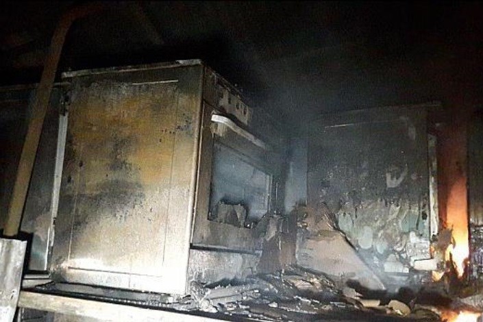 آتش سوزی وسیع در انبار کارخانه سینجرگاز
