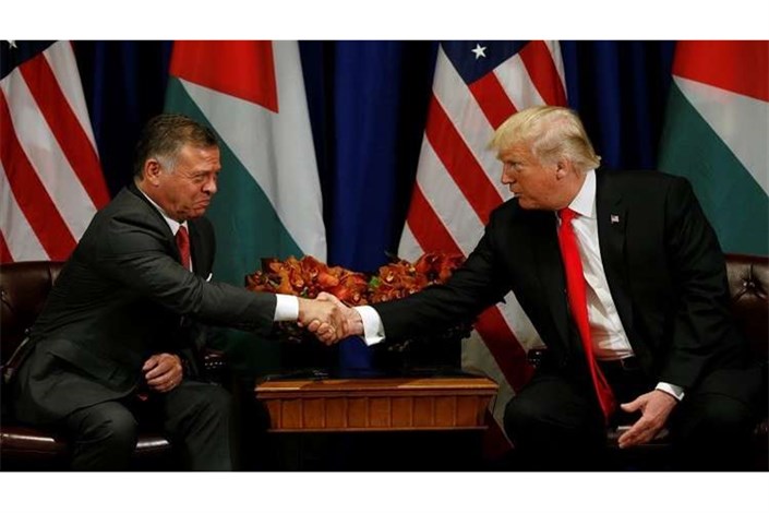 پادشاه اردن: نقش آمریکا در حل مسالمت آمیز مساله فلسطین ضروری است