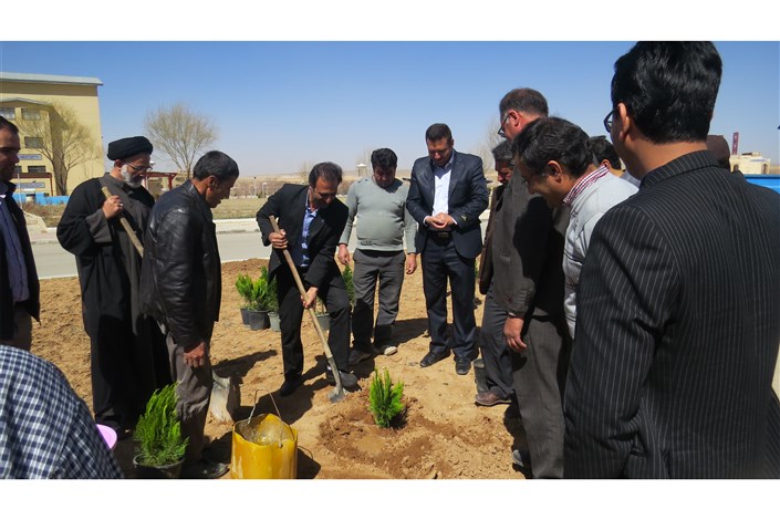 کاشت 100 اصله درخت در دانشگاه آزاد اسلامی واحد بروجن