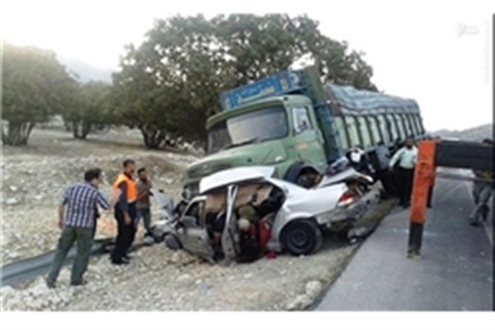 تصادف مرگبار سه اتوبوس با پراید