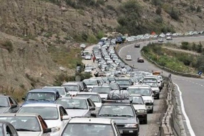 ترافیک سنگین در جاده چالوس/ آخرین وضعیت جاده‌های کشور