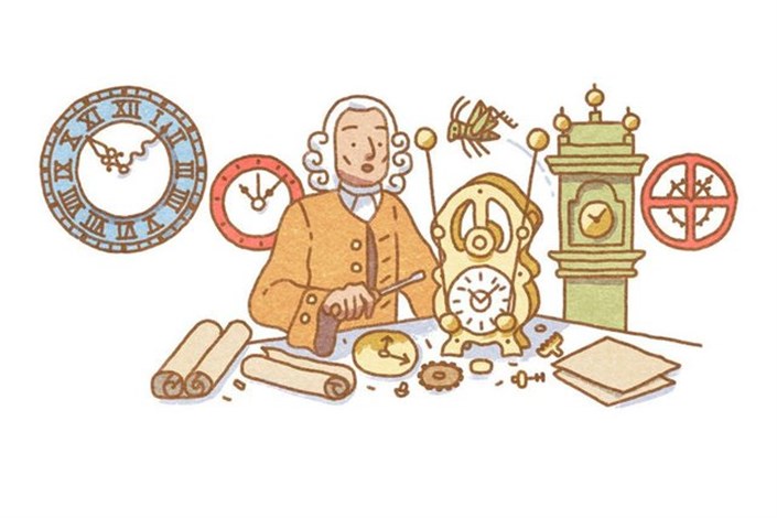 تغییر لوگوی گوگل در سالروز تولد سازنده اولین ساعت دقیق جهان