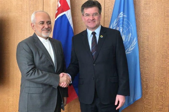دیدار ظریف با رئیس مجمع عمومی سازمان ملل متحد در نیویورک