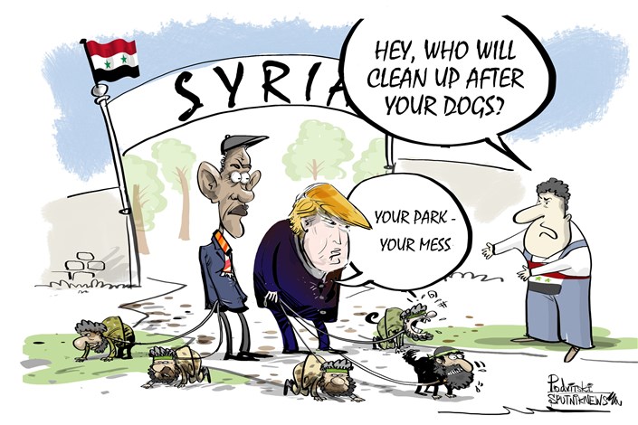 بی مسئولیتی آمریکا در قبال خرابکاری هایش در سوریه