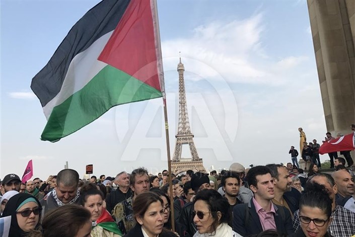 اعتراض مردم فرانسه به جنایات اسرائیل