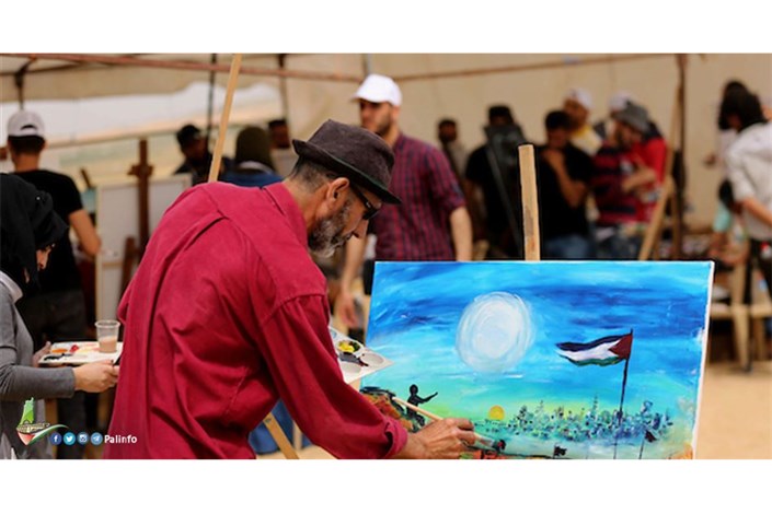 نقاشان فلسطینی درد را در هنر به تصویر کشیدند