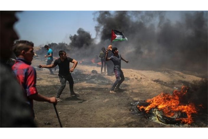 مجروح شدن ۱۰۰ فلسطینی در جریان تظاهرات روز بازگشت