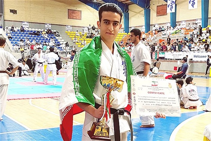 درخشش دانشجوی واحد خمینی شهر در مسابقات کاراته خاورمیانه