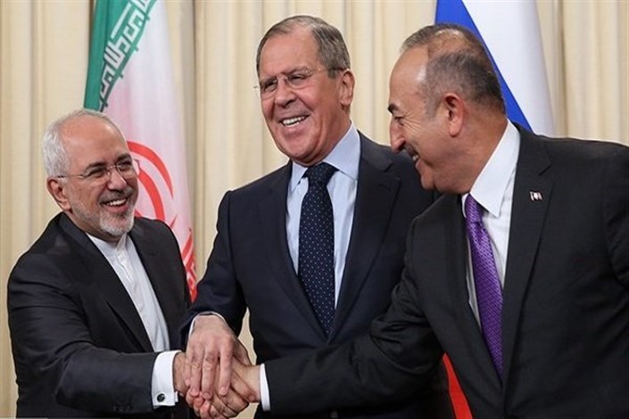 وزرای خارجه ایران،روسیه وترکیه بر حل سیاسی اوضاع سوریه تاکیدکردند