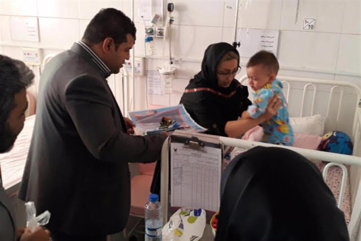  شهردار و مدیران ناحیه ۲ تهران از بخش کودکان بیمارستان امیرالمومنین عیادت کردند