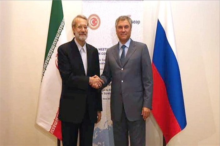 علی لاریجانی با رئیس دومای دولتی فدراسیون روسیه دیدار کرد 