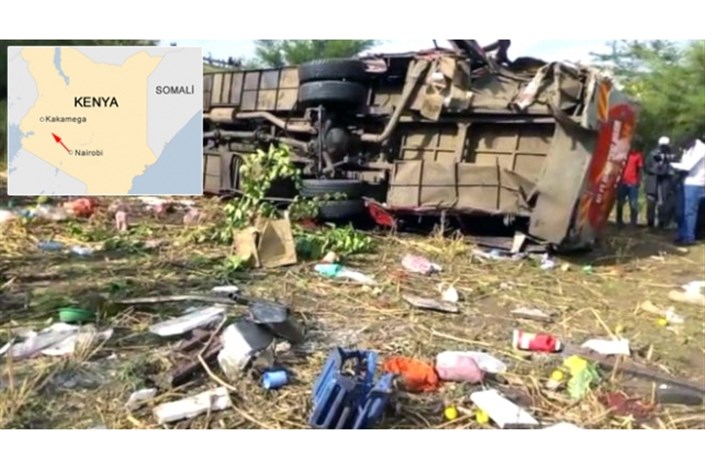 براثر واژگونی اتوبوس در کنیا 50 نفر کشته شدند