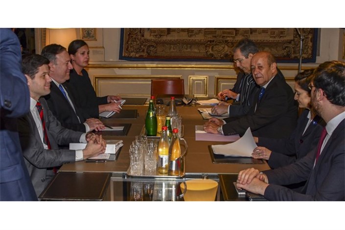                    وزرای خارجه آمریکا و فرانسه در پاریس درباره ایران گفت‌وگو کردند