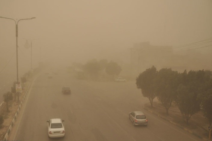 پدیده گرد و غبار در استان بوشهر/ در آزادراه قزوین-کرج-تهران ترافیک سنگین است