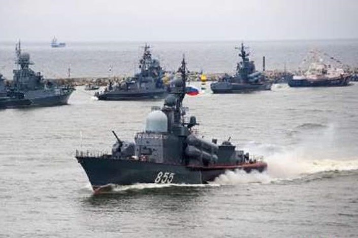 رزمایش دریایی روسیه در دریای مدیترانه