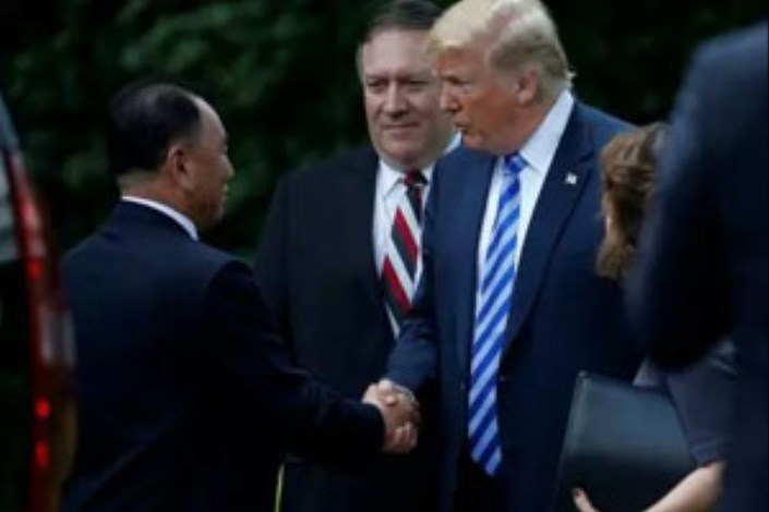  رضایت رئیس جمهور آمریکا از دیدار با فرستاده رهبر کره شمالی