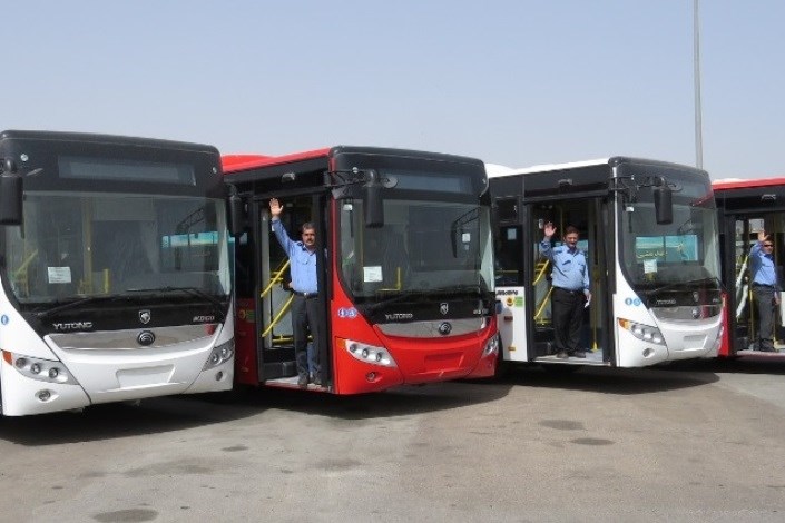تحویل 63 دستگاه اتوبوس جدید ایران خودرو دیزل به ناوگان اتوبوس‌رانی شیراز 