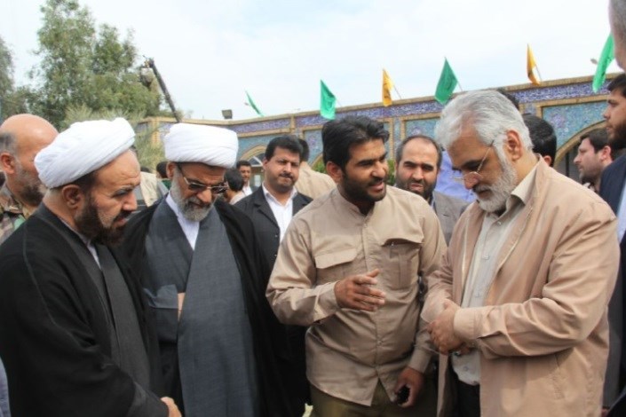حضور دکتر طهرانچی و آیت الله سعدی  در زیارتگاه شهدای هویزه