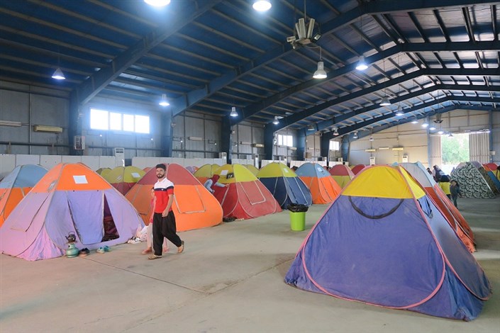 جابجایی بیش از 300 چادر از حاشیه کارون به سمت مکان‎های سرپوشیده