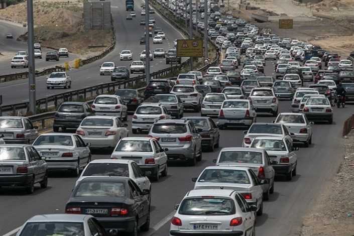  ترافیک نیمه سنگین در آزادراه  کرج به تهران
