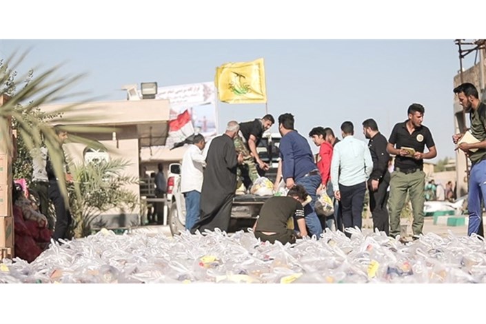 امدادرسانی نیروهای «نجباء» عراق به سیل‌زدگان خوزستان