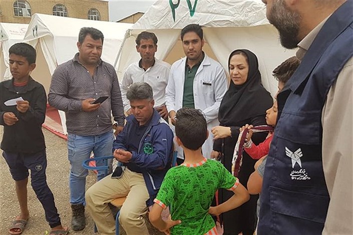 خدمات درمانی تیم سلامتِ واحد دزفول در مناطق سیل زده