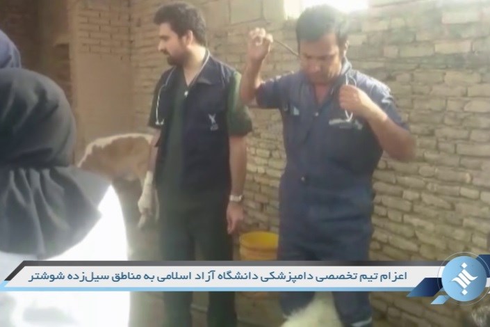 اعزام تیم تخصصی دامپزشکی دانشگاه آزاد به مناطق سیل زده خوزستان